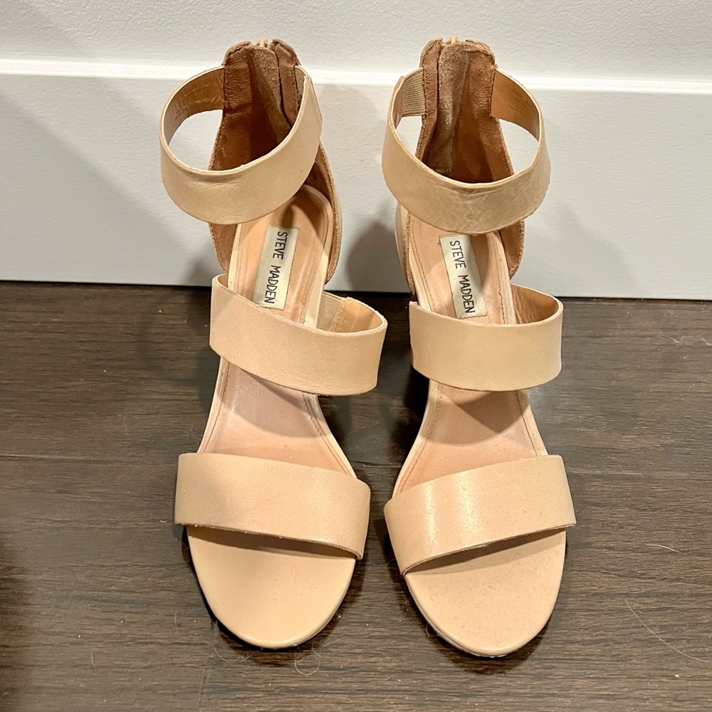 Women’s 3 strap wedge heel